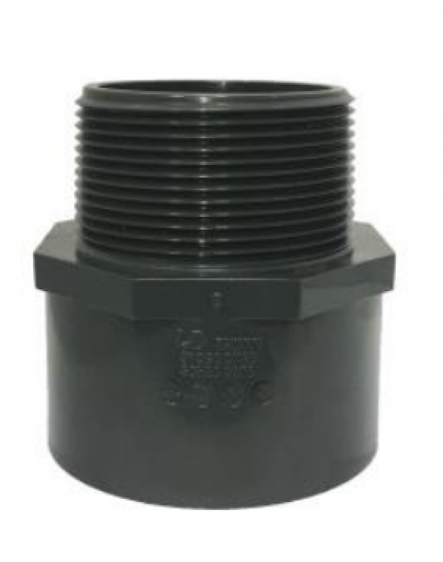 2" PVC SCH80 FITTINGS VALVE SOCKET (MALE X SPIGOT) (ASTM D2467) [LD VALVE]
